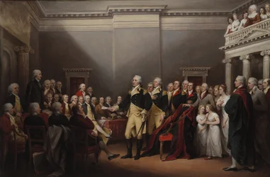 La démission de George Washington le 23 décembre 1783, c.1822